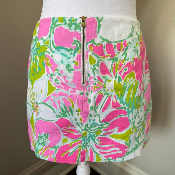 Lilly Pulitzer Don't Give A Cluck Jasmine Skort Size 0 Flamingo Pink - Picture 4 of 6
